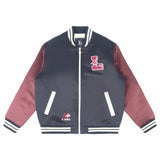 LRG LETTERMAN SATIN BOMBER - BLACK