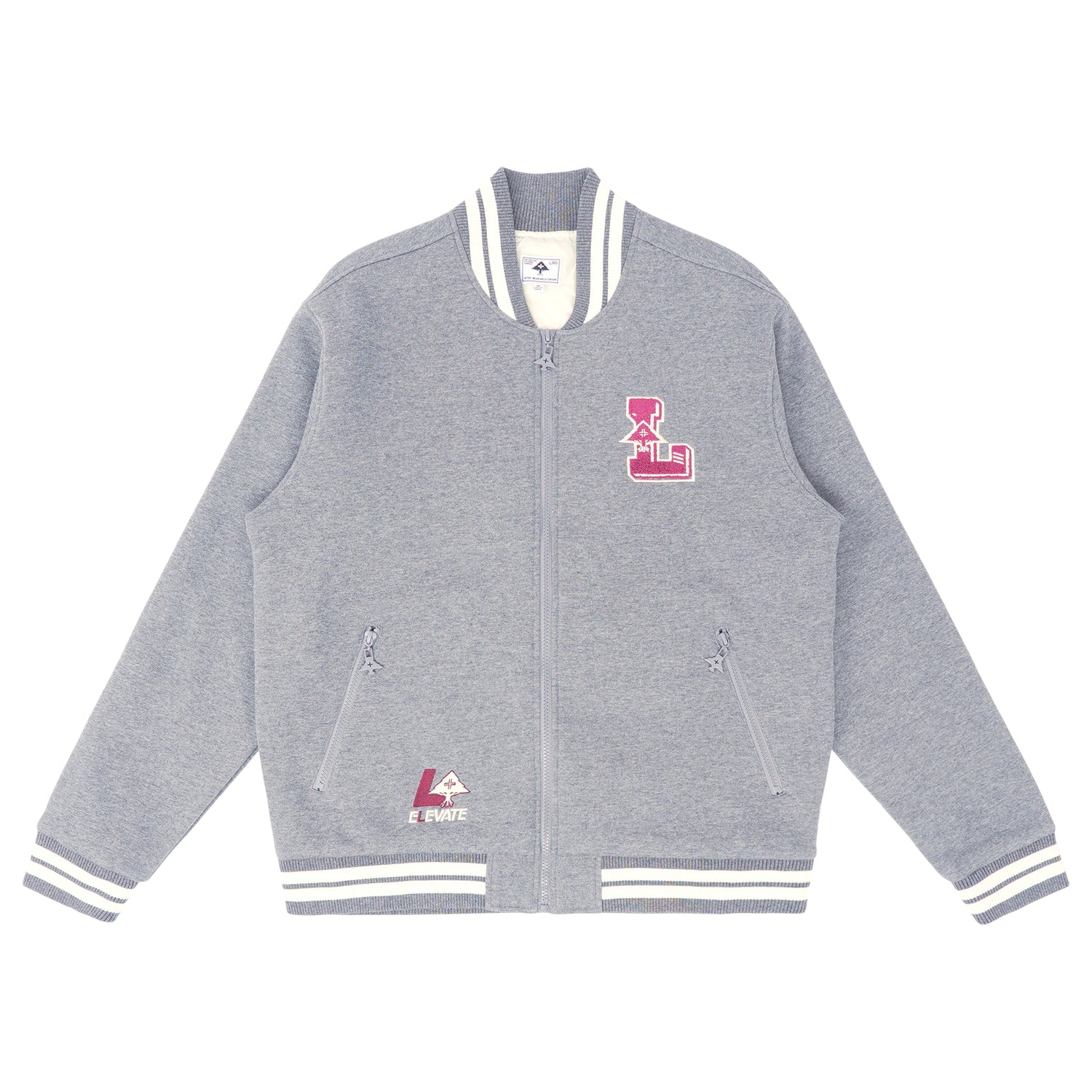 VARSITY FLEECE BOMBER - ATHLETIC HEATHER