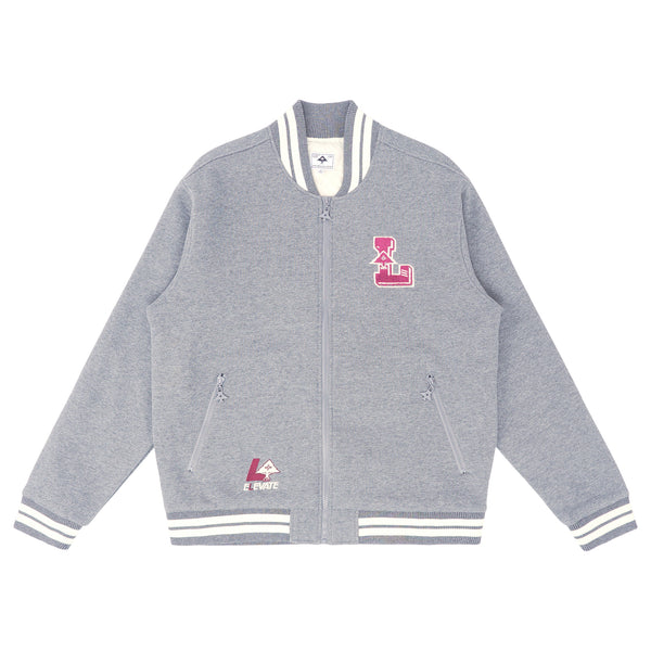 VARSITY FLEECE BOMBER - ATHLETIC HEATHER