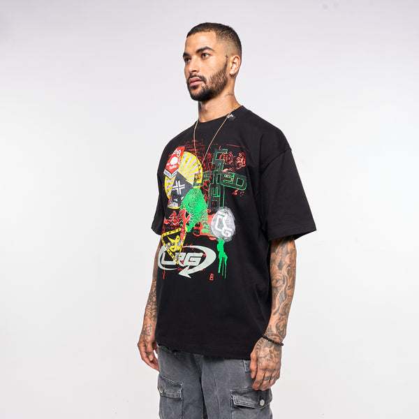 MASHUP TEE - BLACK