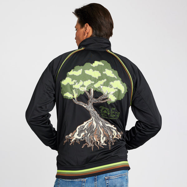 TRUE TEXTURE TRACK JACKET - BLACK