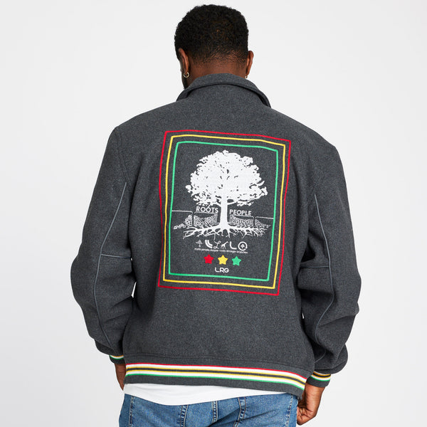 TEAM ROOTS PEOPLE WOOL JACKET - CHARCOAL