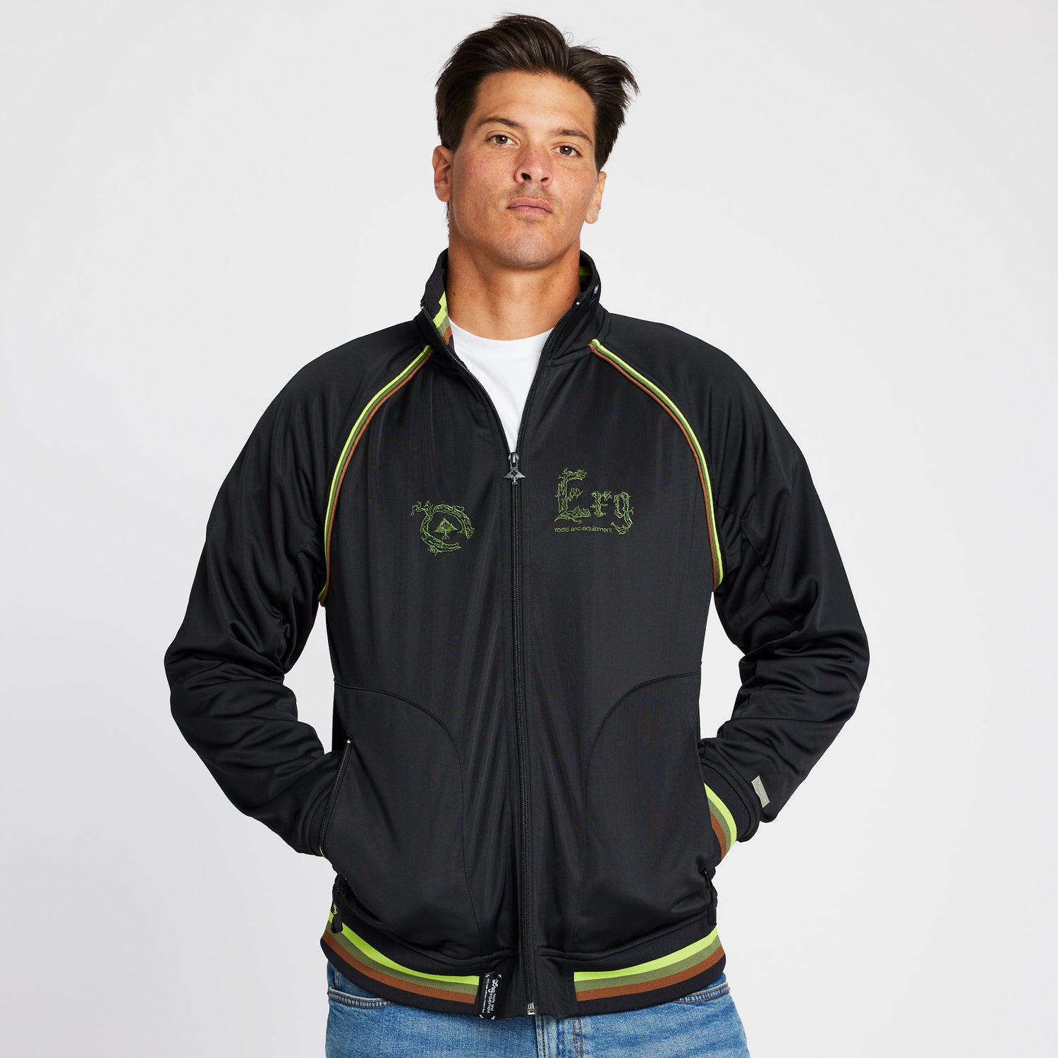 LRG TRUE TEXTURE TRACK JACKET Black | LRG Clothing