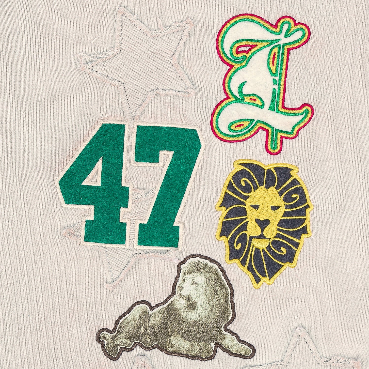 GOLDEN LEONE ZIP HOODIE - Bone White