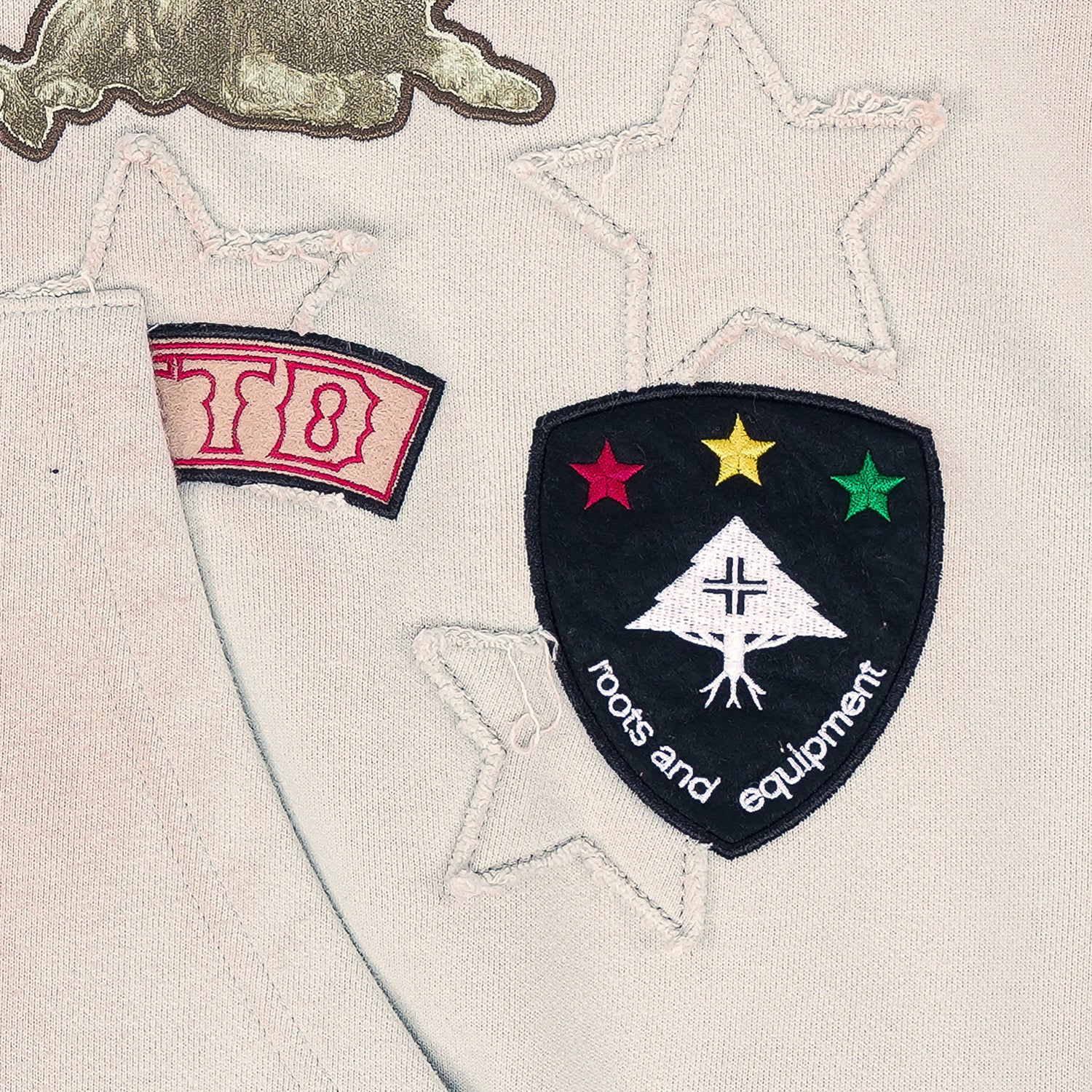 GOLDEN LEONE ZIP HOODIE - Bone White