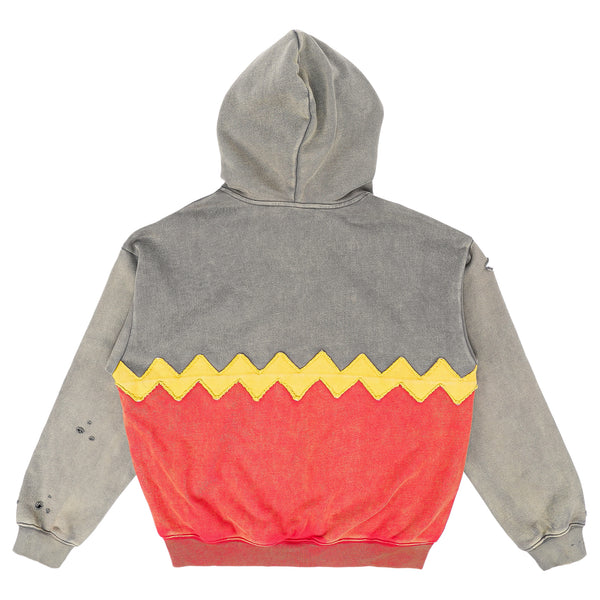 ZIG ZAG ZIP HOODIE - Military Green