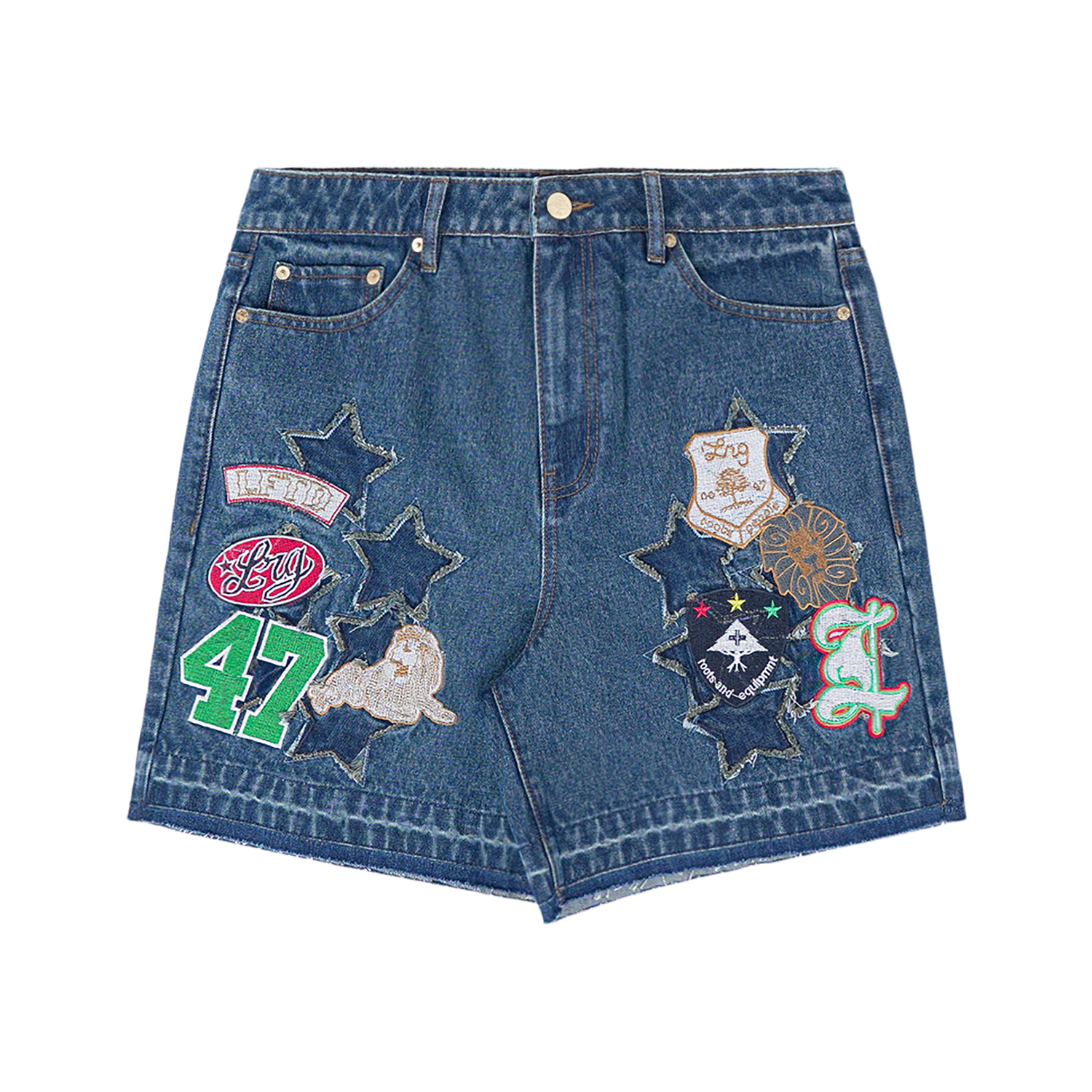 STAR POWER DENIM SHORTS - Dark Indigo Wash