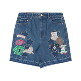 STAR POWER DENIM SHORTS - Dark Indigo Wash