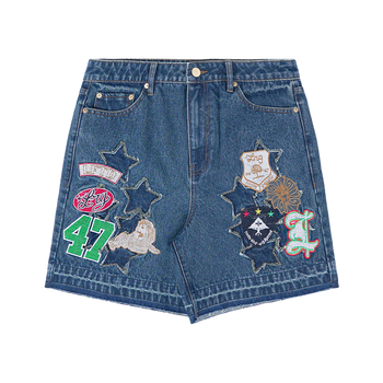 STAR POWER DENIM SHORTS - Dark Indigo Wash