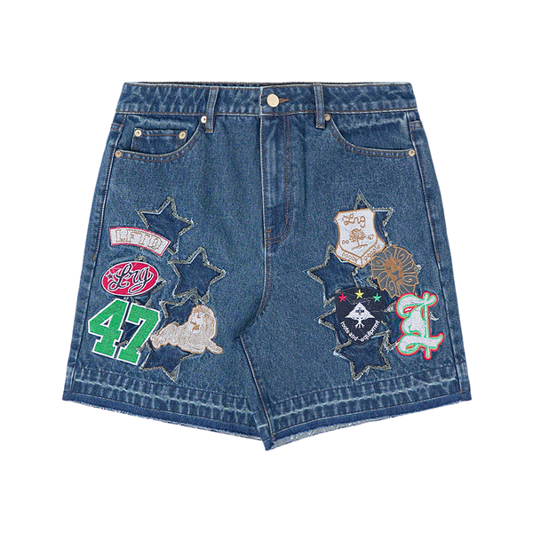 STAR POWER DENIM SHORTS - Dark Indigo Wash