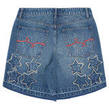 STAR POWER DENIM SHORTS - Dark Indigo Wash