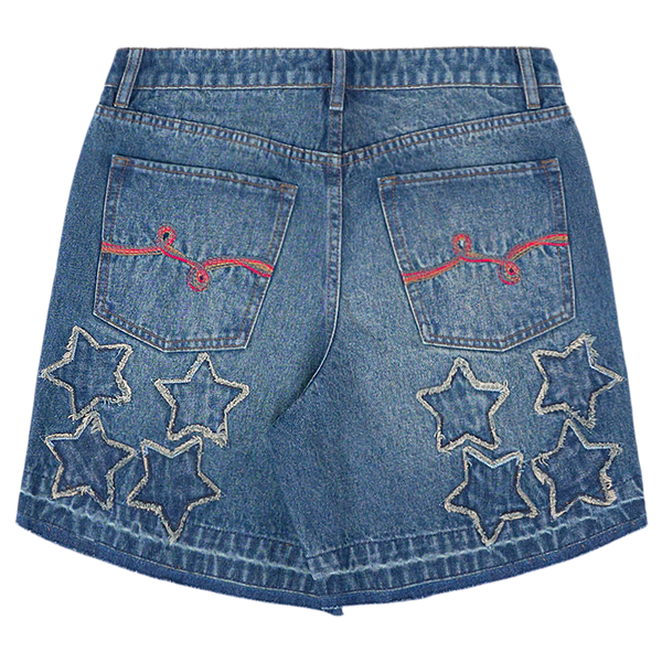 STAR POWER DENIM SHORTS - Dark Indigo Wash