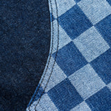 CHECKERBOARD DENIM SHORTS - Black Wash