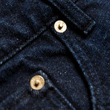 CHECKERBOARD DENIM SHORTS - Black Wash