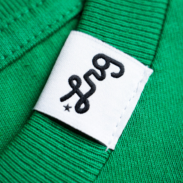 PINK ROOTS TEE - Kelly Green