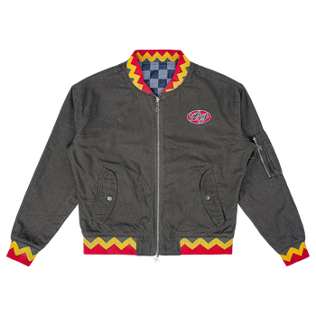 TRENCHTOWN REVERSIBLE BOMBER - MILITARY GREEN