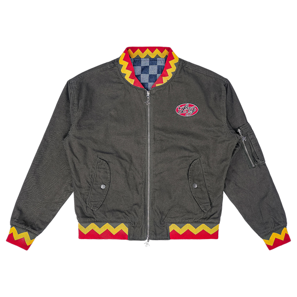 TRENCHTOWN REVERSIBLE BOMBER - MILITARY GREEN