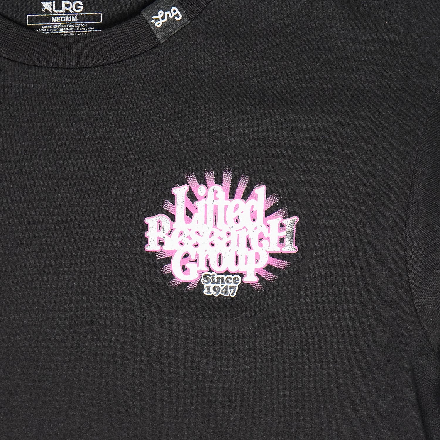 PINK ROOTS TEE - Black