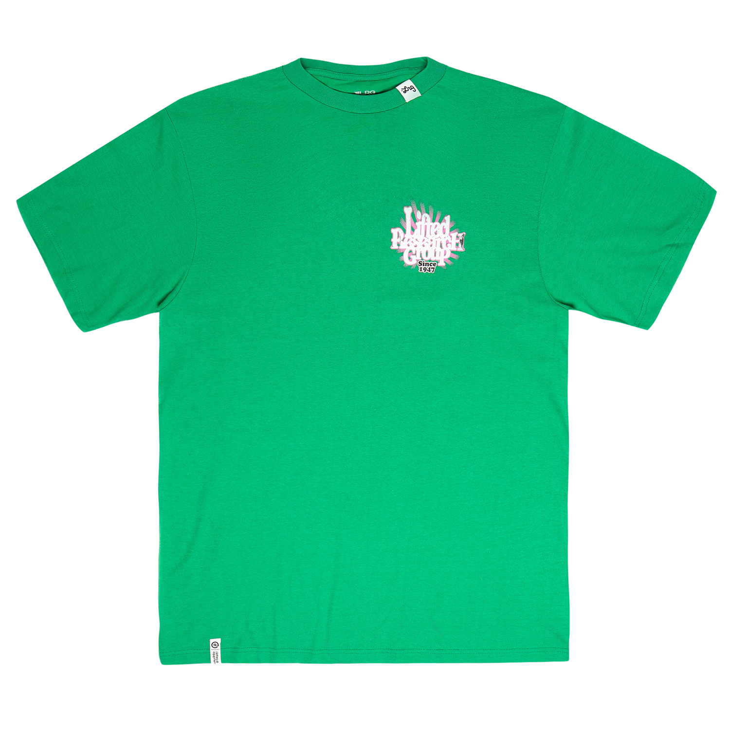 PINK ROOTS TEE - Kelly Green