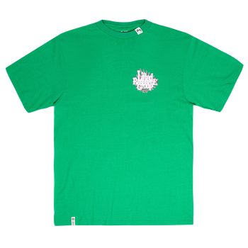 PINK ROOTS TEE - Kelly Green