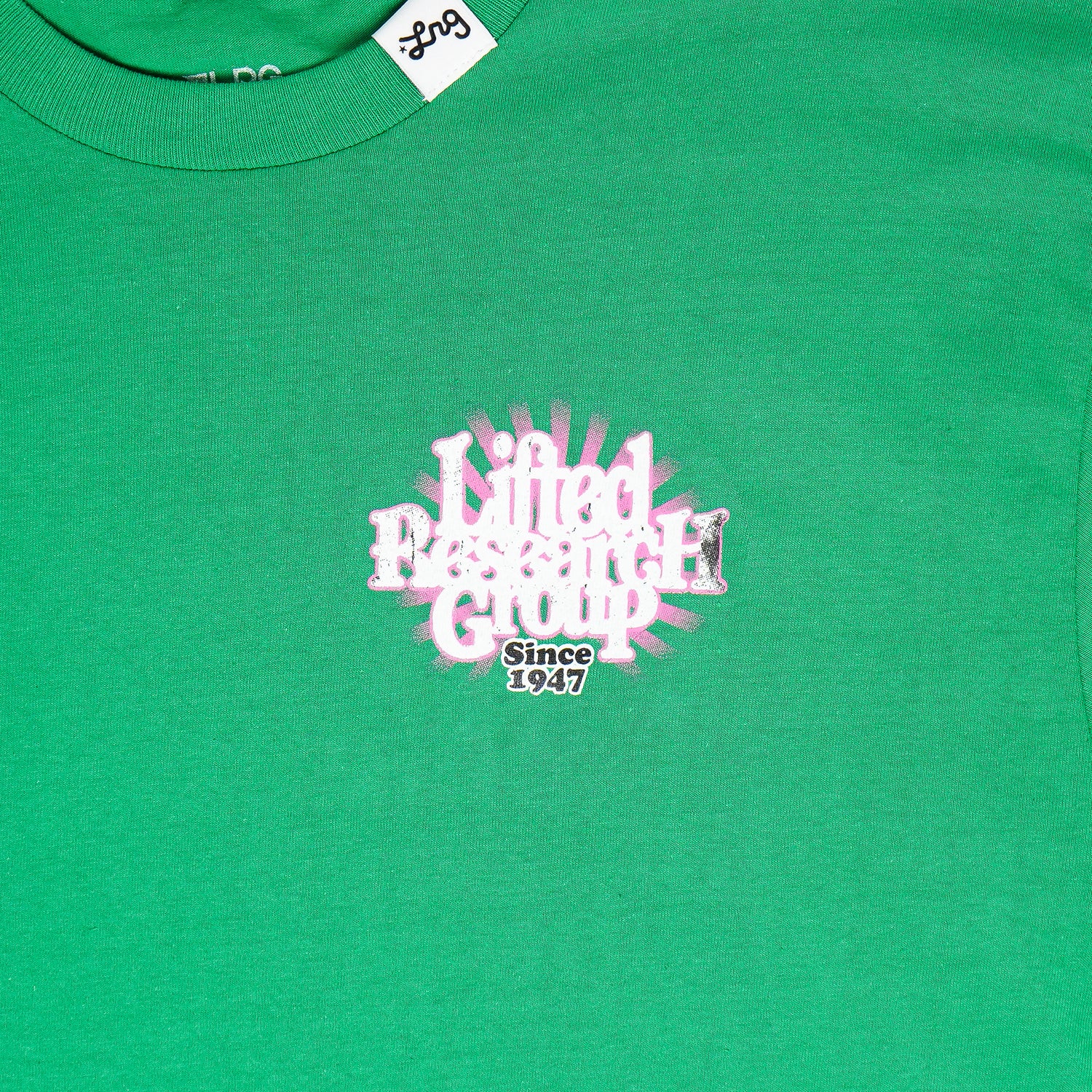PINK ROOTS TEE - Kelly Green