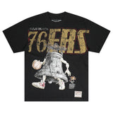 76ERS TEE - BLACK