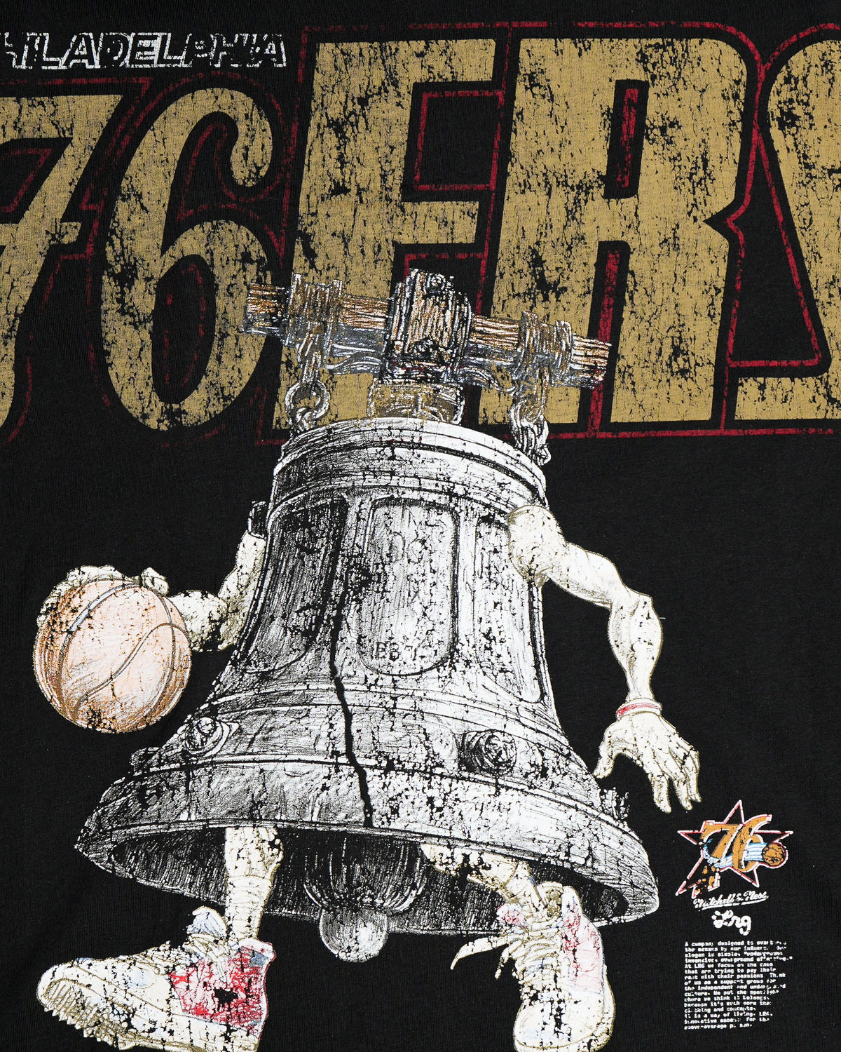 76ERS TEE - BLACK