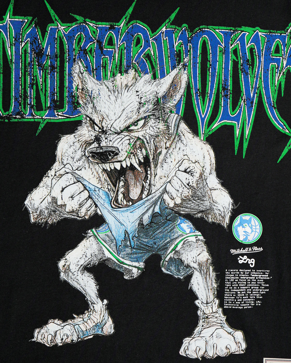 TIMBERWOLVES TEE - BLACK