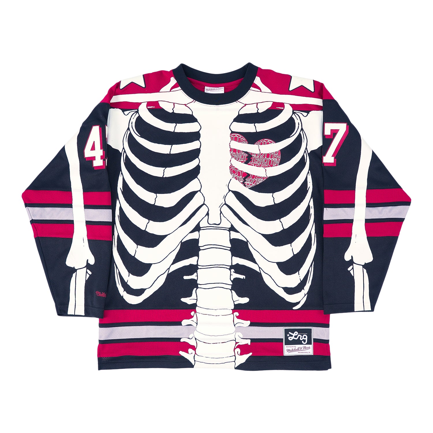 MITCHELL & NESS DEAD SERIOUS HOCKEY JERSEY - Black