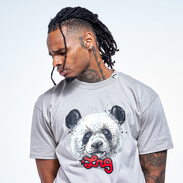 PANDA LOGIC TEE - SILVER