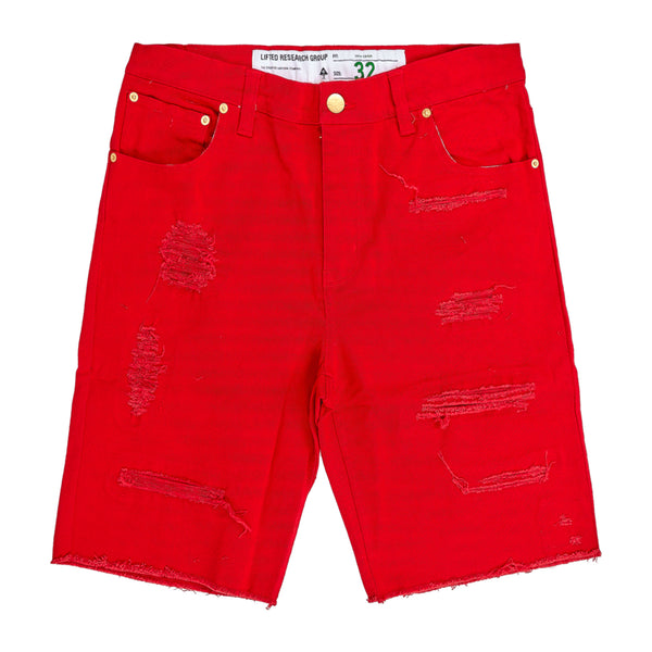 REAPER DENIM SHORTS - RED