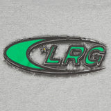 LRG logo on a gray background