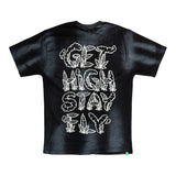 STAY FLY TEE - SPRAY BLACK