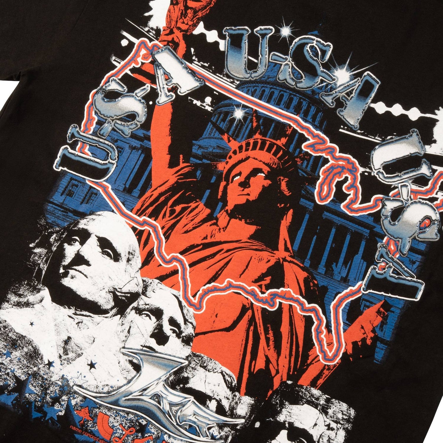 USA GRAPHIC TEE - BLACK