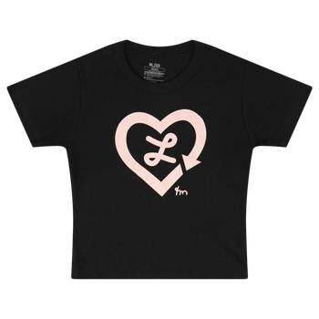 Baby Tee Heart - Black