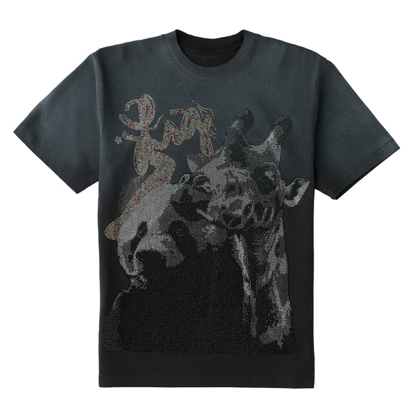RHINESTONE OUTDOOR FRIENDS - BLACK