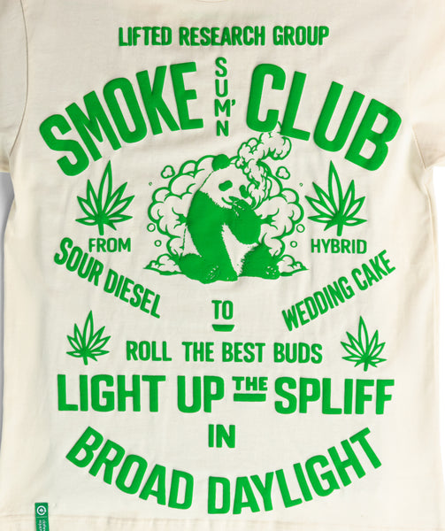 PANDA SMOKE CLUB TEE - OFF WHITE