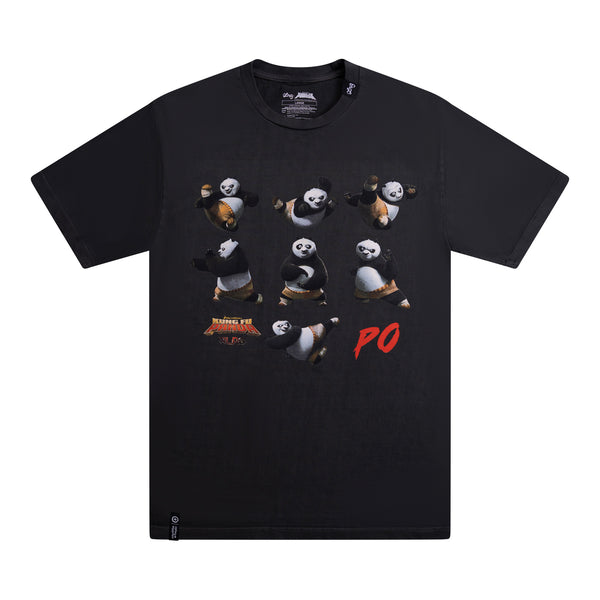POWER MOVES TEE - PIGMENT DYED BLACK