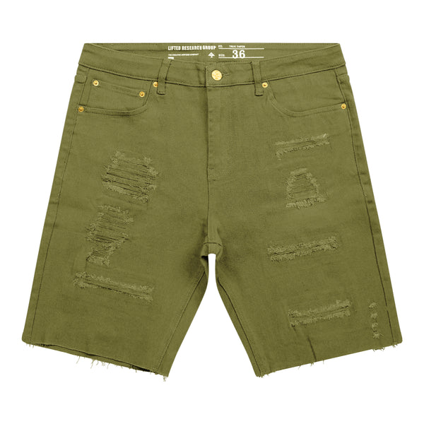 REAPER DENIM SHORT - CHIVE GREEN