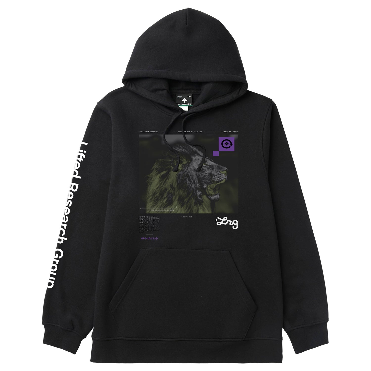 4700 ROAR A WILDLIFE HOODIE - BLACK