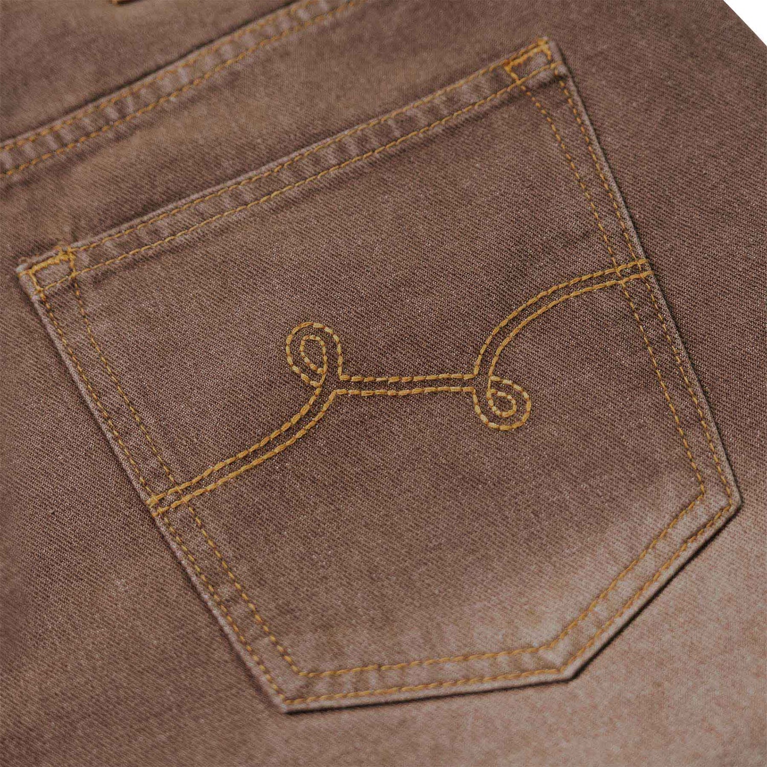 ROOTS SCHOOL DENIM SHORT - COFFEE WASH