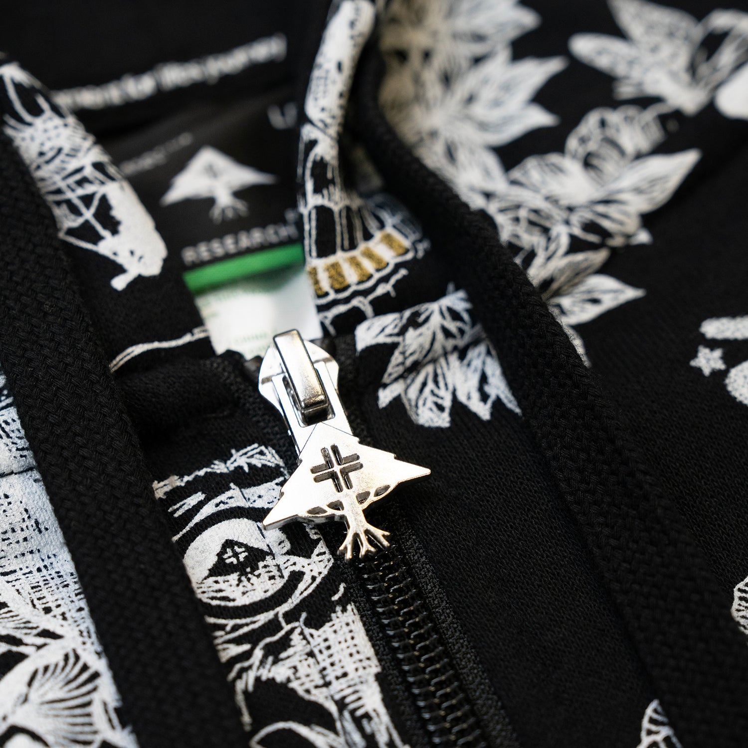 SKULL UTOPIA ZIP SWEATSHIRT - BLACK