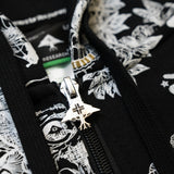 SKULL UTOPIA ZIP SWEATSHIRT - BLACK