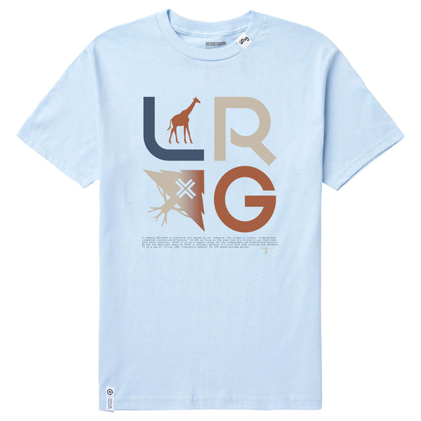 SLOGAN STACKED TEE - LIGHT BLUE