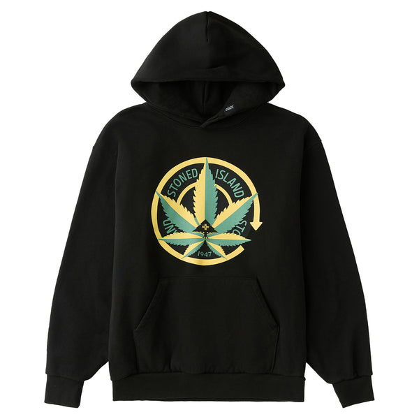 STONED ISLAND HOODIE - BLACK