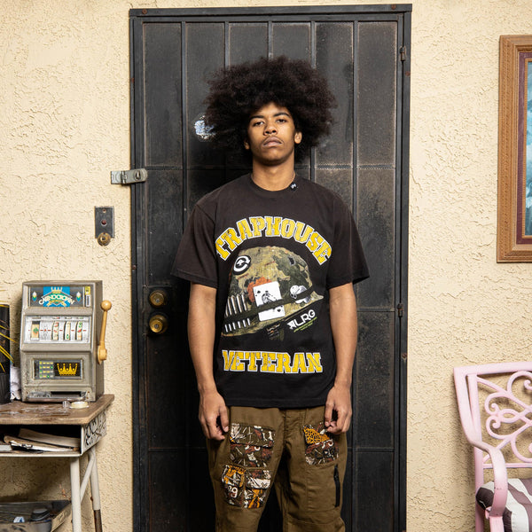 TRAPHOUSE VETERAN SS TEE Black