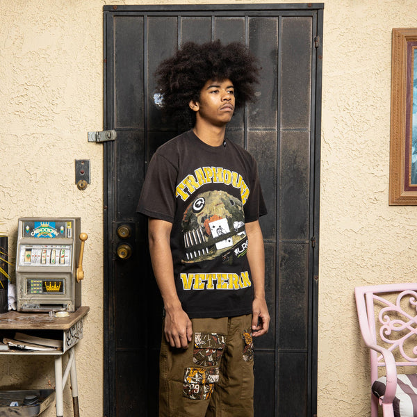 TRAPHOUSE VETERAN SS TEE Black