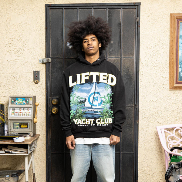 YACHT CLUB HOODIE - BLACK