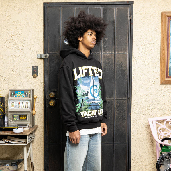 YACHT CLUB HOODIE - BLACK