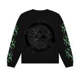 BLACK BONES LONG SLEEVE TEE - BLACK